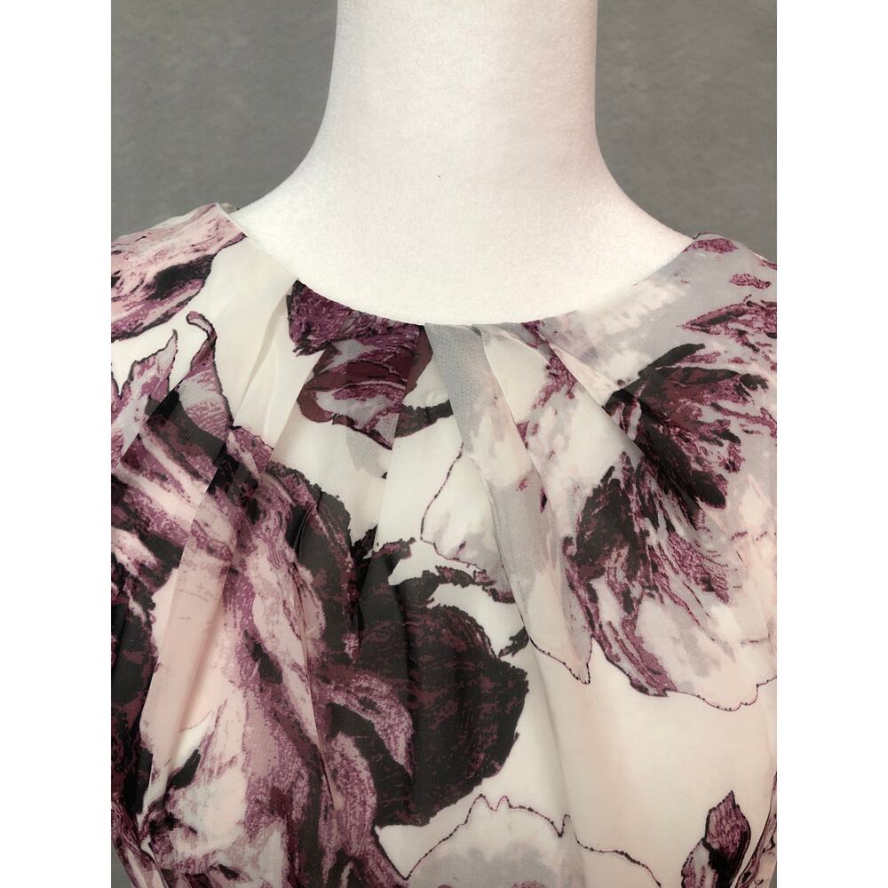 NY Collection Chiffon Dress Floral Sleeveless Women's Petite Medium NEW - Picture 2 of 9